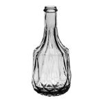 Bouteille décorative en verre SEGUNDO, motif structure, transparent, 17cm, Ø8cm