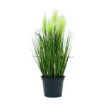 Graminée Stipa artificielle TIMEA avec panicules, vert, 60cm