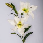 Lys artificiel KIRSTEN, blanc, 85cm, Ø15cm