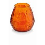 Bougeoir MAYELA avec cire, mandarine, 10,5cm, Ø10cm, 48h