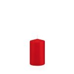 Bougie pilier MAEVA, rouge, 10cm, Ø6cm, 33h - Made in Germany