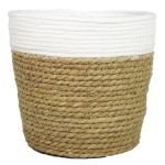 Panier de rangement DOMINGA, blanc-beige, 13cm, Ø16cm