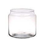 Bougeoir MARIETTE en verre, transparent, 17cm, Ø19cm