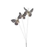 Papillons artificiels TARANEH, piquet, gris-rouge, 60cm