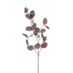 Fausse branche d'eucalyptus MAXEN avec fruits, violet-gris, 75cm