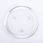 Assiette à bougie ronde VINCENTIA en verre, transparent, Ø14cm