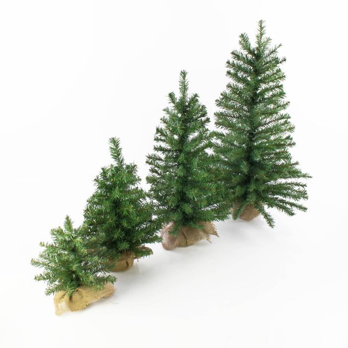 Acheter des Petit sapin de Noël artificiel ATHÈNES, sac de jute