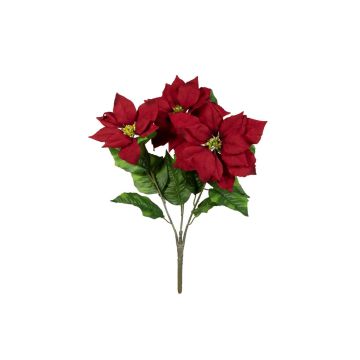 Fleur artificielle Poinsettia WALERIA sur piquet, rouge, 50cm