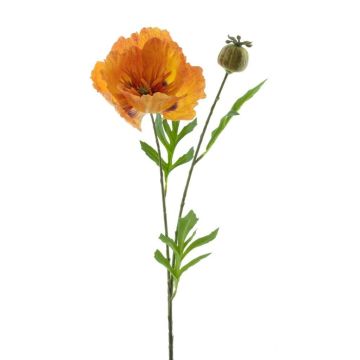 Coquelicot décoratif EDESSA, orange-jaune, 80cm