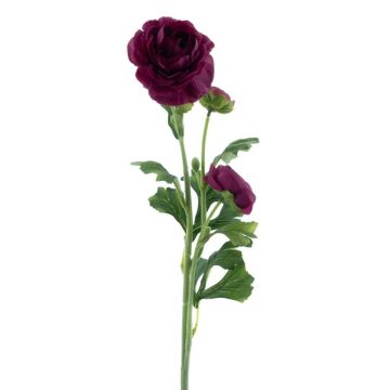 Fleur artificielle Renoncule PROTO, violet foncé, 65cm