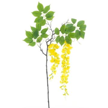 Branche de fleurs artificielles Glycine LIANMU, jaune, 140cm