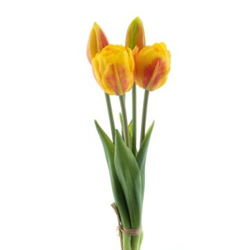 Bouquet de tulipes décoratives LANEA, orange-jaune, 30cm, Ø15cm