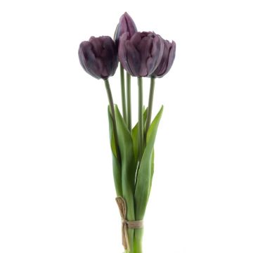 Bouquet de tulipes décoratives LANEA, violet foncé, 30cm, Ø15cm