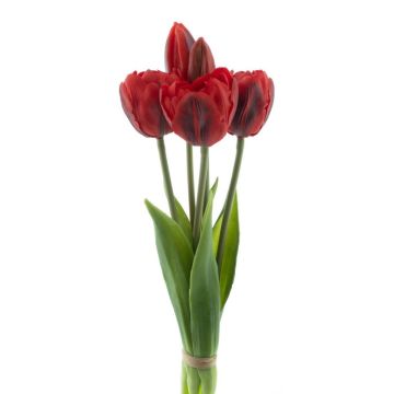 Bouquet de tulipes décoratives LANEA, rouge-noir, 30cm, Ø15cm