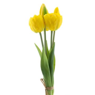 Bouquet de tulipes décoratives LANEA, jaune, 30cm, Ø15cm