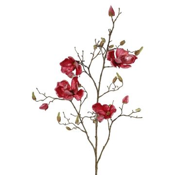 Branche de magnolia en velours JACKA, fuchsia, 105cm