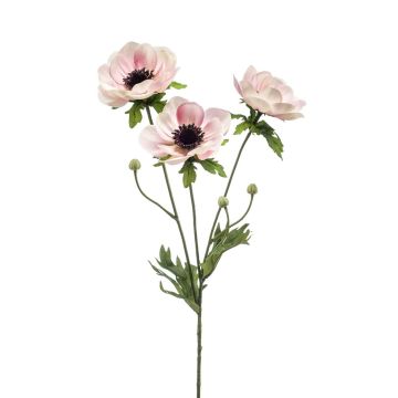 Anémone artificielle SUGOL, rose-crème, 75cm