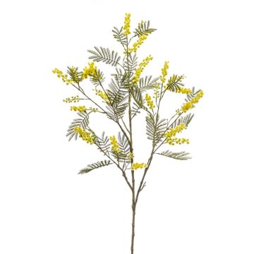 Branche artificielle Mimosa ACARO avec des fleurs, jaune, 110cm