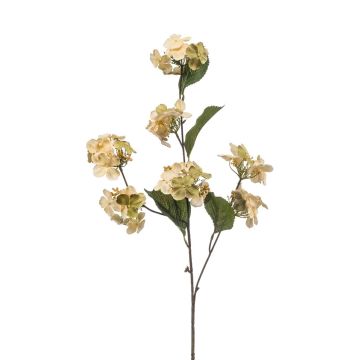 Fleur artificielle Hortensia CLARY, jaune clair, 80cm