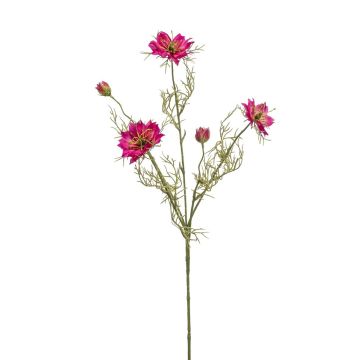 Branche décorative de nigelle JENNIE, fuchsia, 70cm