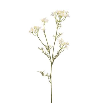 Branche d'aneth artificielle NUTMEG avec des fleurs, blanc, 85cm