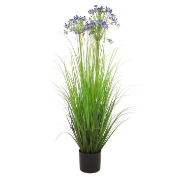 Herbe artificielle Agapanthus BIBIANKA, bleu, 110cm