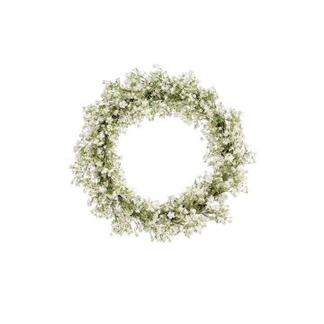 Couronne de gypsophile artificielle QULIX, blanc, Ø50cm