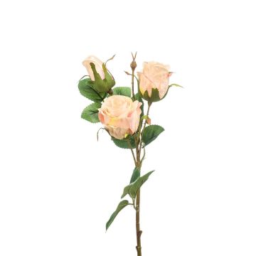 Branche de fleurs artificielles Rose FREYDE, rose clair, 45cm