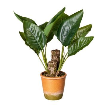 Plante artificielle de canna NEXAR en pot décoratif, vert, 45cm