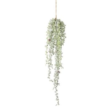 Suspension artificielle Mélèze YENVO, pommes de pin, enneigé, blanc-vert, 85cm