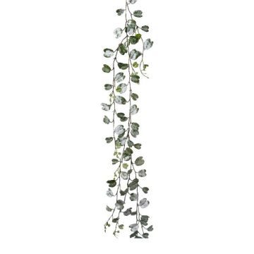 Guirlande artificielle Bauhinia GLIPAN, enneigée, blanc-vert, 190cm