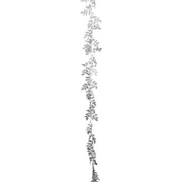 Guirlande artificielle Smilax ROVIER, argent métallique, 165cm