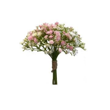 Bouquet de gypsophile artificiel LITAGO, blanc-rose, 23cm