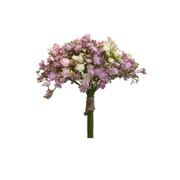 Bouquet de gypsophile artificiel LITAGO, lilas-rose-crème, 23cm