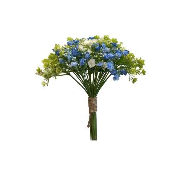 Bouquet de gypsophile artificiel LITAGO, vert-bleu-crème, 23cm