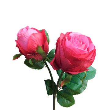 Fleur artificielle Rose RENATUS, fuchsia-rose, 45cm