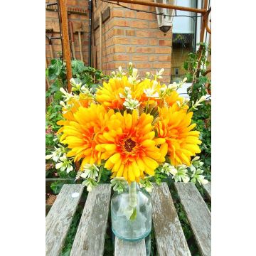 Bouquet décoratif Gerbera TEMBAR, orange, 30cm, Ø22cm