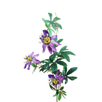 Passiflore décorative JULANDA, lilas-blanc, 100cm, Ø9-11cm