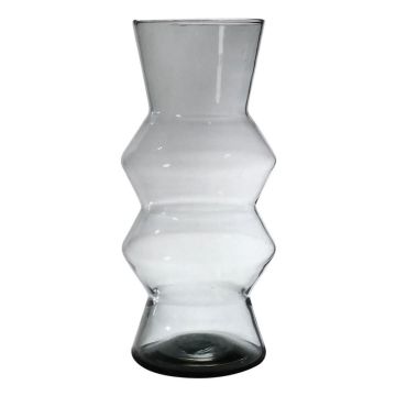 Vase décoratif ERCELINA en verre recyclé, transparent, 27cm, Ø13cm