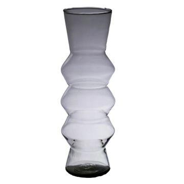 Vase décoratif ERCELINA en verre recyclé, transparent, 36cm, Ø13cm