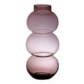 Vase en verre sphérique HERIBETO, recyclé, violet-transparent, 40cm, Ø16cm