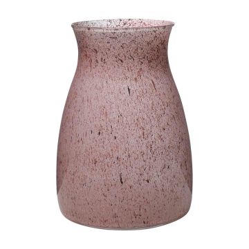 Vase décoratif MAISIE en verre, granit-rouge, 20cm, Ø14cm