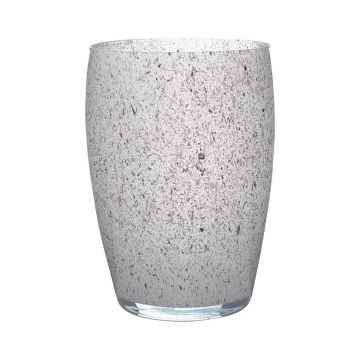 Vase à fleurs en verre HENRY, granit-gris, 20cm, Ø14cm