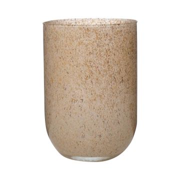 Vase décoratif en verre MARISA, granit-sable, 20cm, Ø14cm