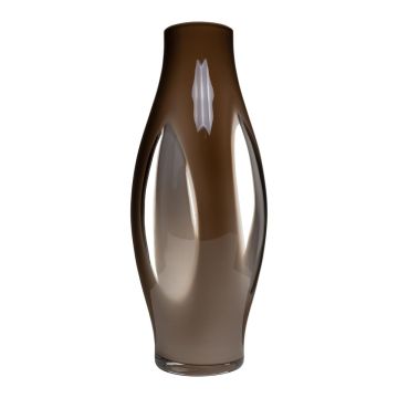 Vase à fleurs en verre PROSPERO, brun-transparent, 50cm, Ø21cm