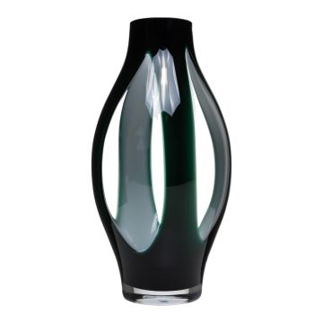 Vase à fleurs en verre PROSPERO, vert-transparent, 50cm, Ø21cm