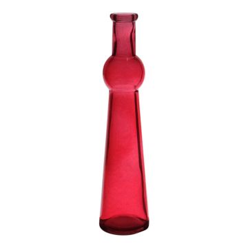 Vase décoratif REYNALDO en verre, rouge-transparent, 23cm, Ø5,5cm