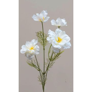 Branche de fleurs décorative Cosmos PRESTIOSA, crème-blanc, 75cm