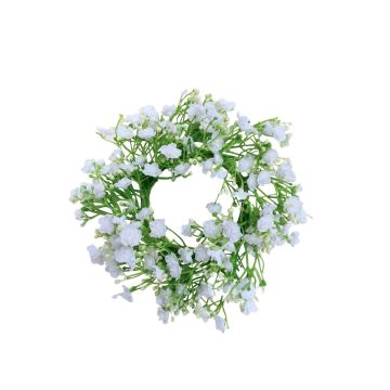 Couronne de gypsophile artificielle LITAGO, blanc, Ø20cm