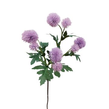 Branche fleurie artificielle Chardon boule TRAUDLINDE, lilas, 55cm